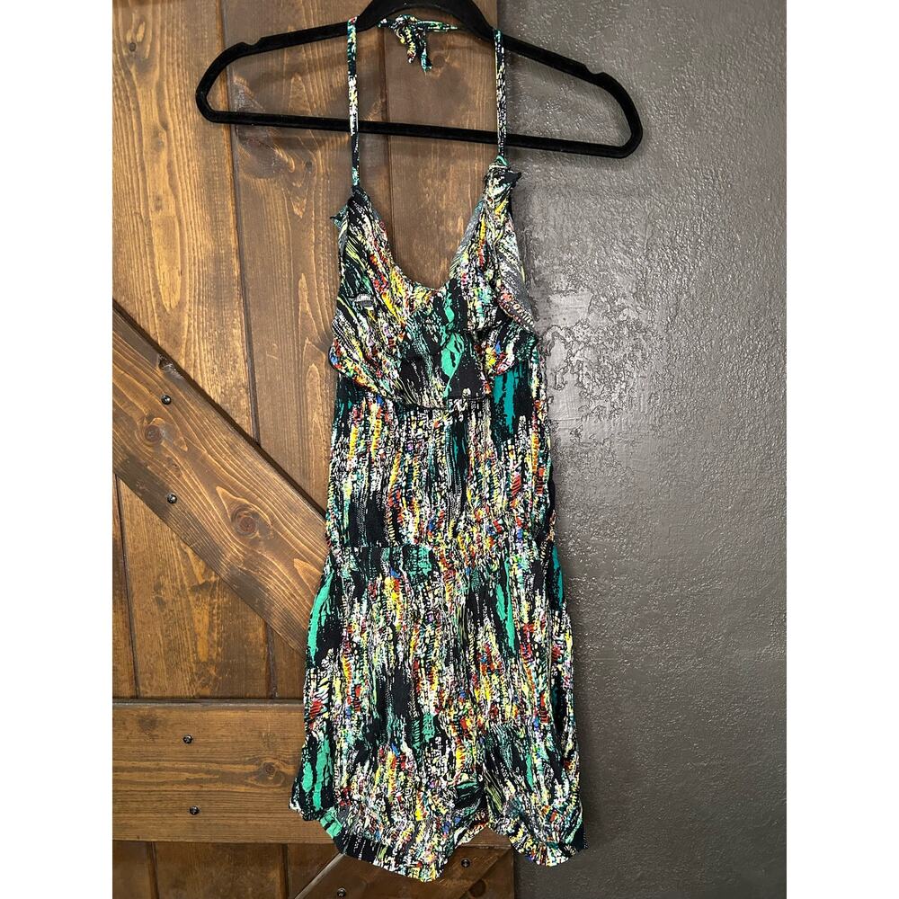 Paper Tee women’s large halter open back romper